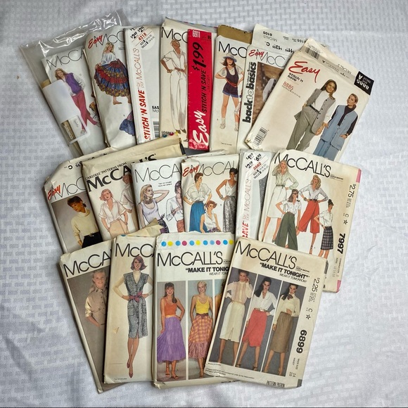 Vintage Sewing Patterns, Lot of 45, McCall’s and Simplicity, 70’-90’s - Picture 3 of 3